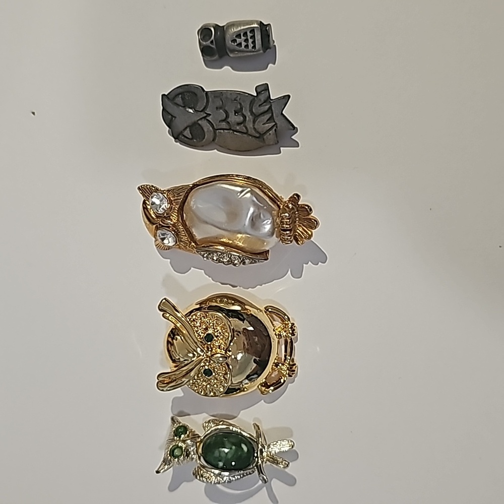 Owl Brooches